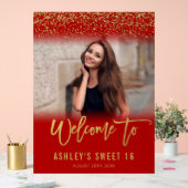 Parties scintillant Rouge or moderne Sweet 16 Phot (Mariage)