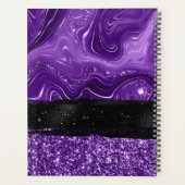 Parties scintillant Royale en marbre violet noire (Dos)