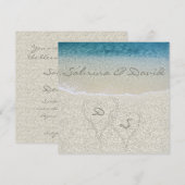 Parties scintillant Sandy Beach Wedding Invitation (Devant / Derrière)