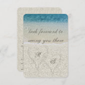 Parties scintillant Sandy Beach Wedding rsvp (Devant / Derrière)