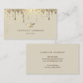 parties scintillant sepia carte de visite (Devant / Derrière)