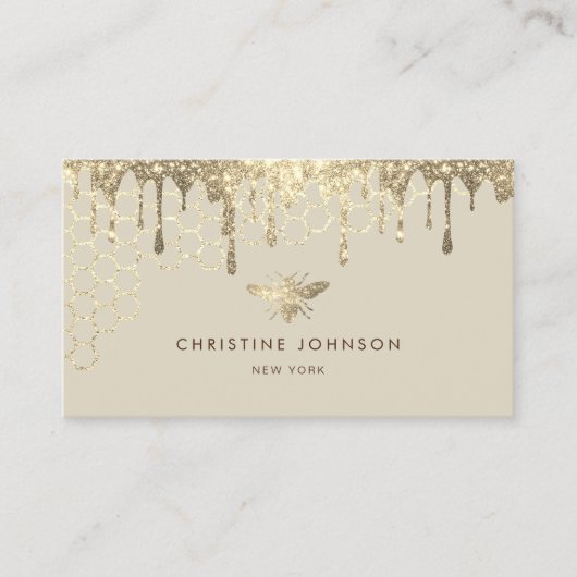 parties scintillant sepia carte de visite (Devant)