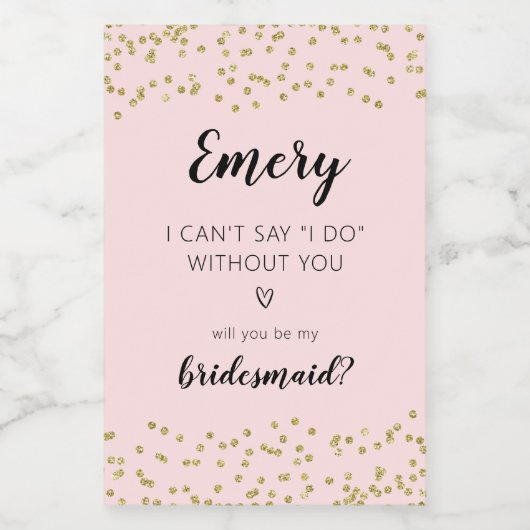 Parties scintillant serez-vous mon étiquette autoc (Étiquettes simples)