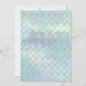 Parties scintillant Sirène Anniversaire Invitation (Dos)