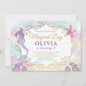 Parties scintillant Sirène Sous La Mer Invitation (Devant)