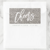 Parties scintillant Sliver Mini Étiquette Champagn (Sac)