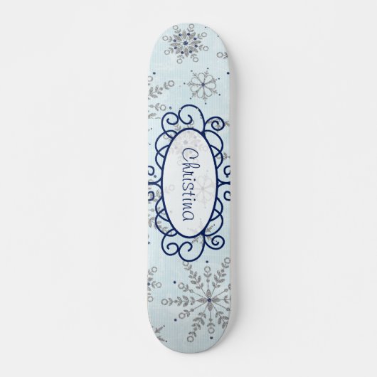 Parties scintillant Snowflakes Comp Skateboard (Devant)