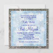 Parties scintillant Snowflakes Invitation du Bat m (Devant)