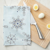 Parties scintillant Snowflakes Serviette de cuisin (Quart Plié)