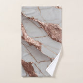 Parties scintillant tendance en cuivre marbre (Serviette à main)