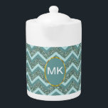 Parties scintillant turquoise<br><div class="desc">Nous célébrons les nouvelles tendances de couleur 2013 dans ce motif de zigzag turquoise amusant avec parties scintillant brillante - Nous avons laissé toutes les images utilisées dans ce design personnalisable - Vous pouvez jouer avec eux à votre contenu de coeur- Cliquez sur le bouton orange 'Personnaliser This' et sélectionnez...</div>