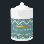 Parties scintillant turquoise<br><div class="desc">Nous célébrons les nouvelles tendances de couleur 2013 dans ce motif de zigzag turquoise amusant avec parties scintillant brillante - Nous avons laissé toutes les images utilisées dans ce design personnalisable - Vous pouvez jouer avec eux à votre contenu de coeur- Cliquez sur le bouton orange 'Personnaliser This' et sélectionnez...</div>