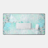 parties scintillant turquoise bleu pastel (Clavier et souris)