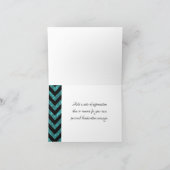 Parties scintillant turquoise Chevron Carte de rem (Intérieur)