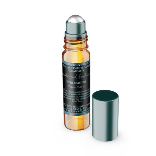 Parties scintillant Turquoise et noire étiquette à