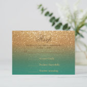 Parties scintillant turquoise et or - RSVP (Debout devant)