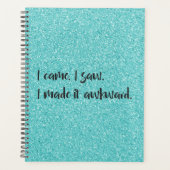 Parties scintillant turquoise Je L'Ai Rendu Awkwar (Devant)