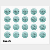 Parties scintillant Turquoise moderne Sticker Faux (Feuille)