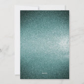 Parties scintillant turquoise Snowflakes Carte pho (Dos)