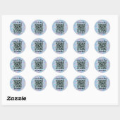 Parties scintillant Venmo QR code rond Sticker (Feuille)