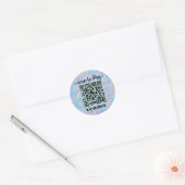 Parties scintillant Venmo QR code rond Sticker (Enveloppe)
