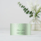 Parties scintillant vert foncé Carte de visite d'a (Debout devant)