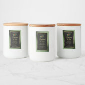 Parties scintillant vert foncé Noir Étiquettes de  (Bouteilles)