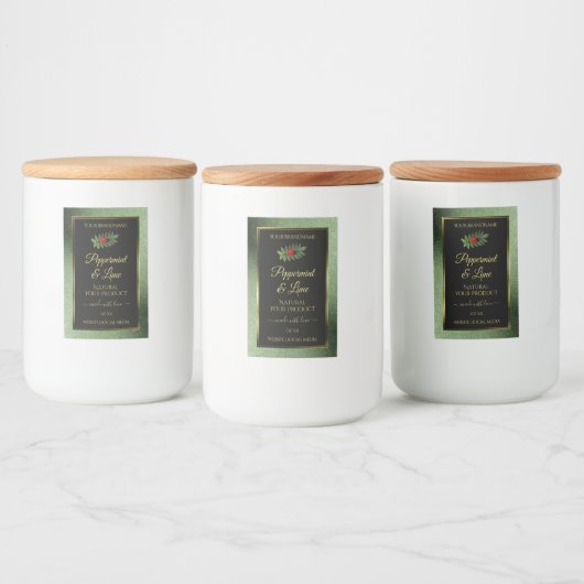 Parties scintillant vert foncé Noir Étiquettes de (Bouteilles)