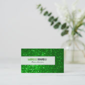 Parties scintillant verte Carte de visite de beaut (Debout devant)