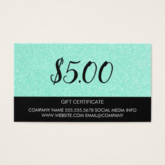 Parties scintillant verte | Carte remise (Devant)