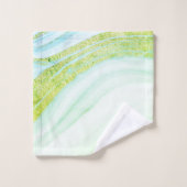 Parties scintillant verte cool Marbre blanc Pierre (Gant de toilette)