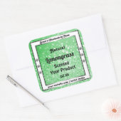 Parties scintillant verte Emerald avec Étiquettes (Enveloppe)