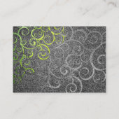 Parties scintillant verte et argentée Invitation d (Dos)