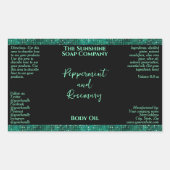 Parties scintillant verte et Étiquette de bouteill (Devant)