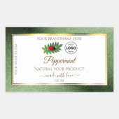 Parties scintillant verte et Étiquette de produit  (Devant)