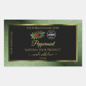 Parties scintillant verte Noir Étiquettes de produ (Devant)