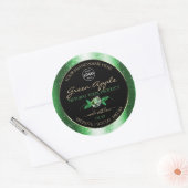 Parties scintillant verte noire Étiquettes de prod (Enveloppe)