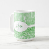 Parties scintillant verte Personnaliser la Mug de  (Devant gauche)