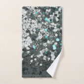 Parties scintillant verte turquoise Glam #1 (Parti (Serviette à main)