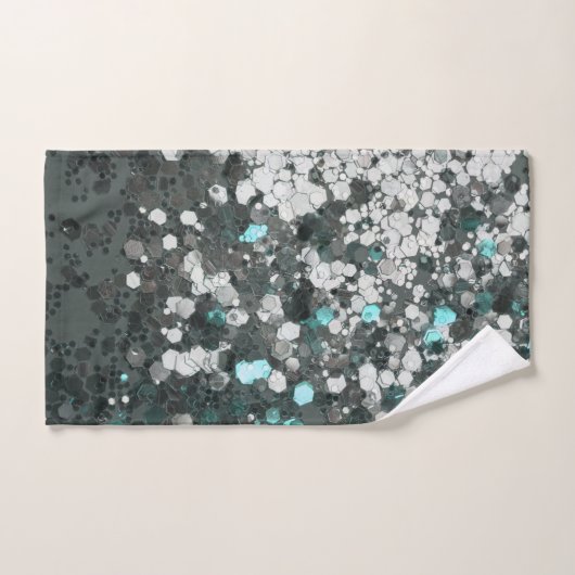 Parties scintillant verte turquoise Glam #1 (Parti (Serviette à main)