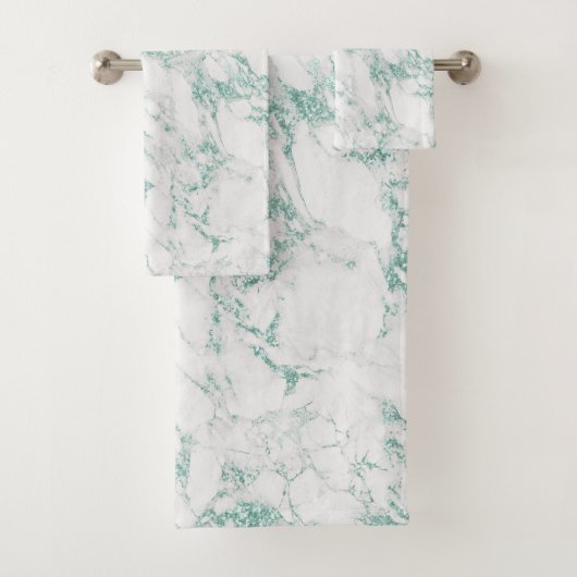 Parties scintillant verte Turquoise moderne Marbre (En situation)