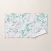 Parties scintillant verte Turquoise moderne Marbre (Serviette à main)
