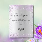 Parties scintillant violet argent scintille carte 