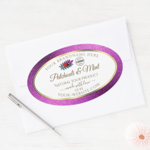 Parties scintillant violet blanc Étiquettes de pro