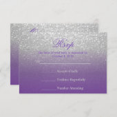Parties scintillant violet et argenté - RSVP (Devant / Derrière)