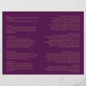 Parties scintillant violet et or Programme de mari (Dos)