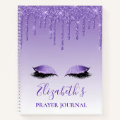 Parties scintillant violet Lashes Carnet Journal d (Devant)