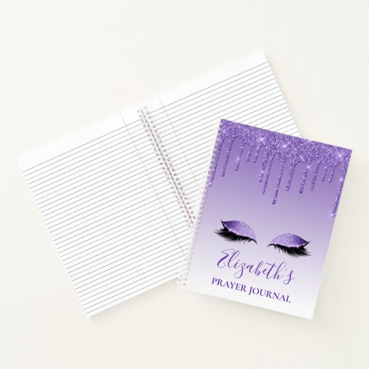 Parties scintillant violet Lashes Carnet Journal d (Intérieur)