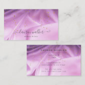 parties scintillant violet matériau satin carte de (Devant / Derrière)