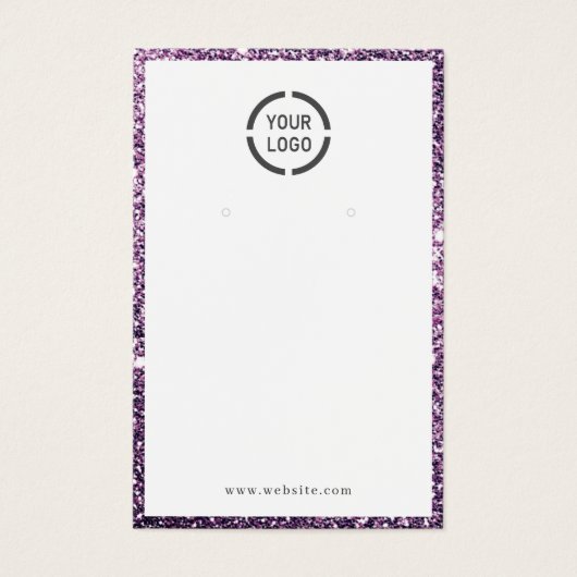 Parties scintillant violet moderne écran d'oreille (Devant)